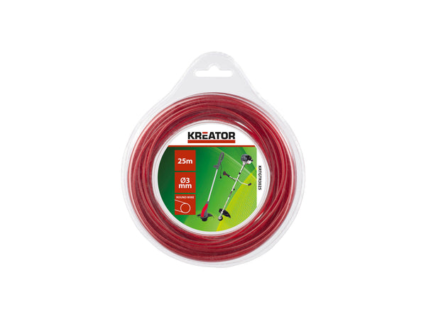 Kreator KRTGTR3025 fil rond pour coupe-bordures 3mm 25m