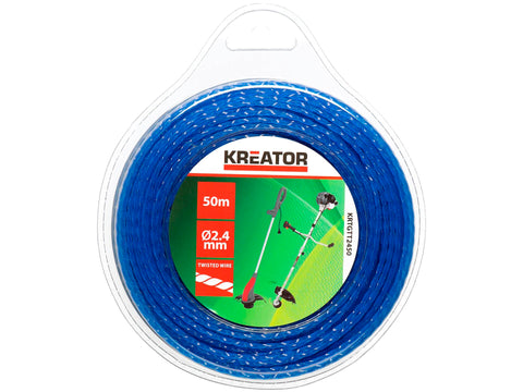 Kreator KRTGTT2450 trimmerdraad gedraaid 2,4mm 50m