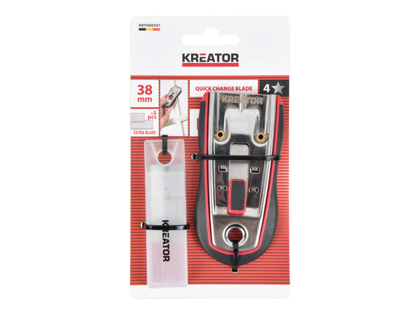 Kreator KRTH00501 grattoir en métal + 5 lames