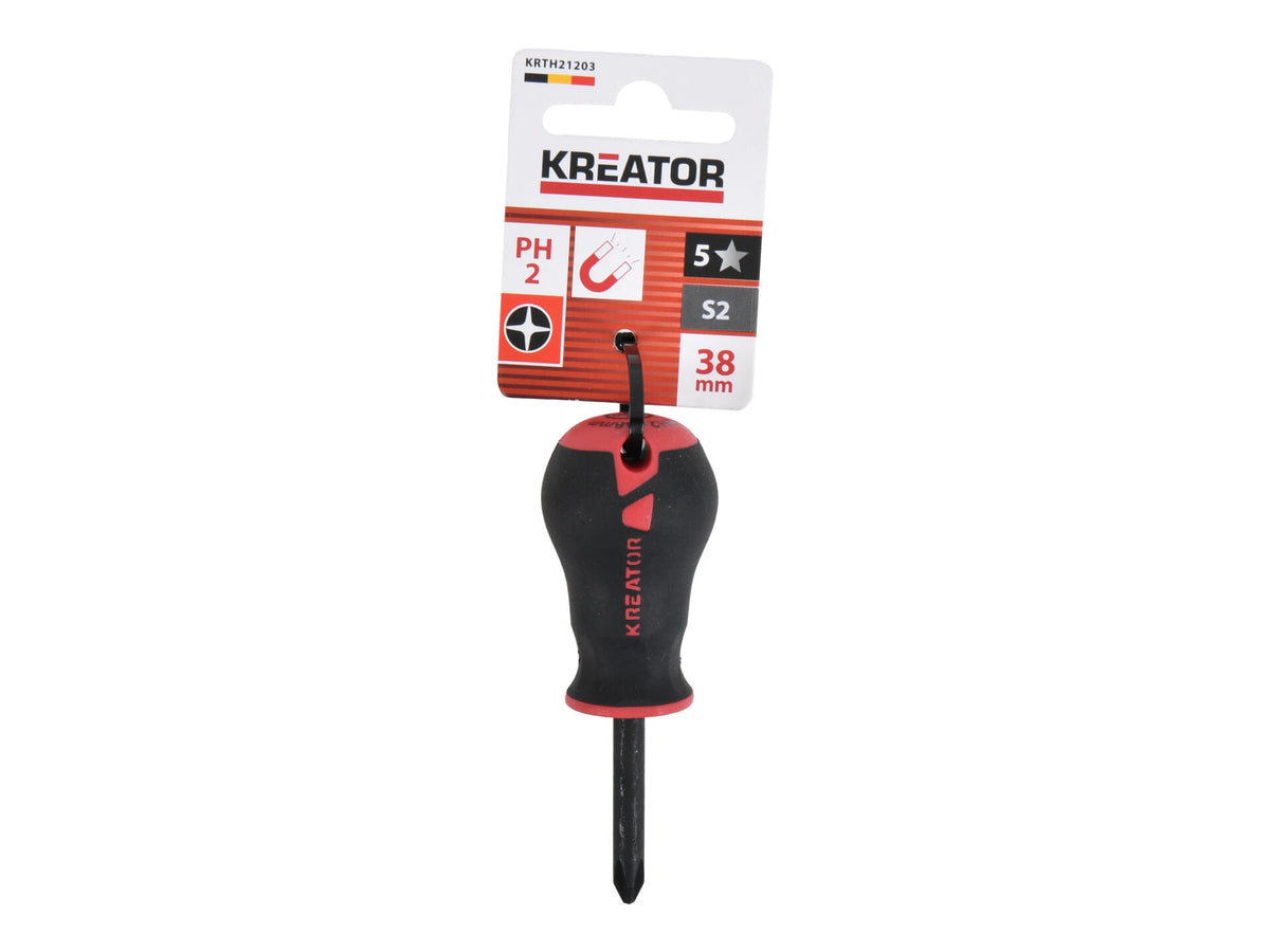 Kreator KRTH21203 Stubby kruisschroevendraaier PH2 38mm