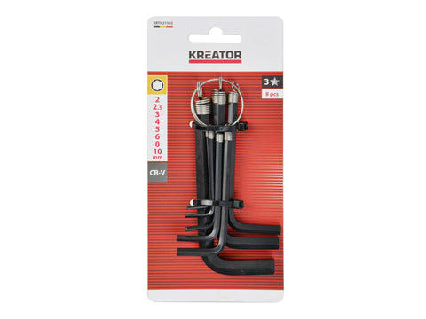 Kreator KRTH21502 inbussleutelset ring 2-10 mm 8-delig