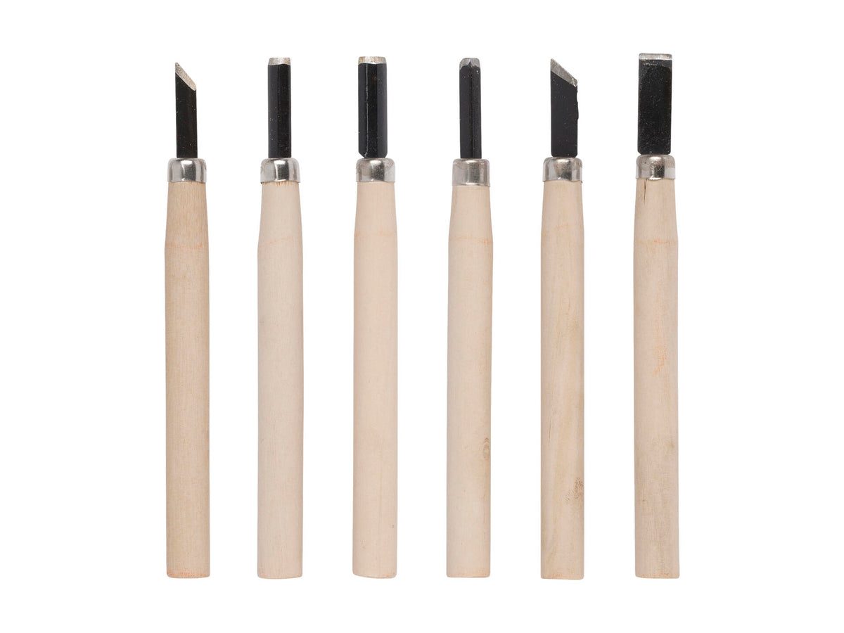 Kreator KRTH23601 mini houtbeitelset 135mm 6-delig