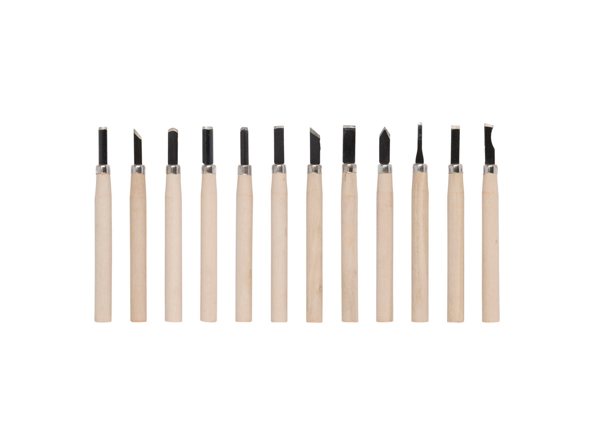 Kreator KRTH23602 mini houtbeitelset 135mm 12-delig