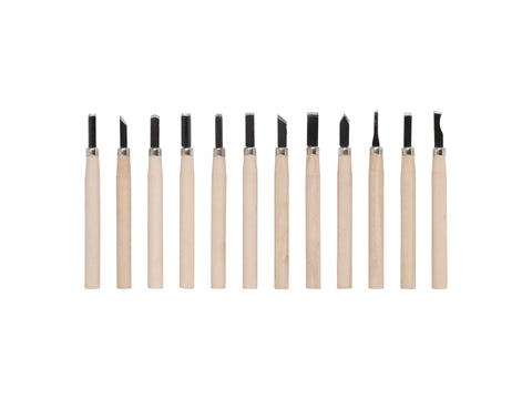 Kreator KRTH23602 mini houtbeitelset 135mm 12-delig