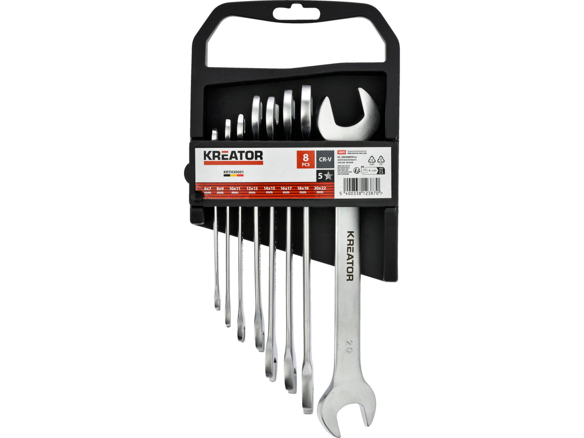 Kreator KRTH30001 steeksleutelset 6-22mm 8-delig