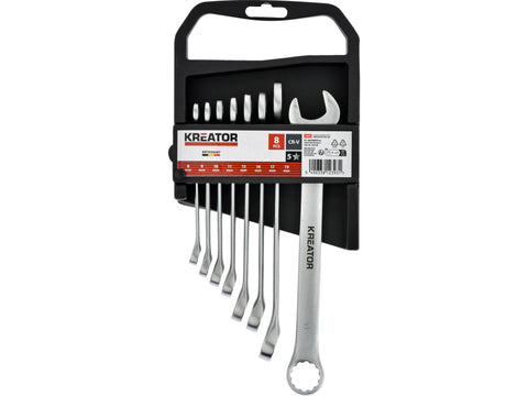Kreator KRTH30007 ringsteeksleutelset 8-19mm 8-delig