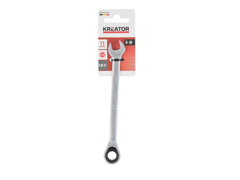 Kreator KRTH30504 ringsteeksleutel met ratel 11mm 167mm