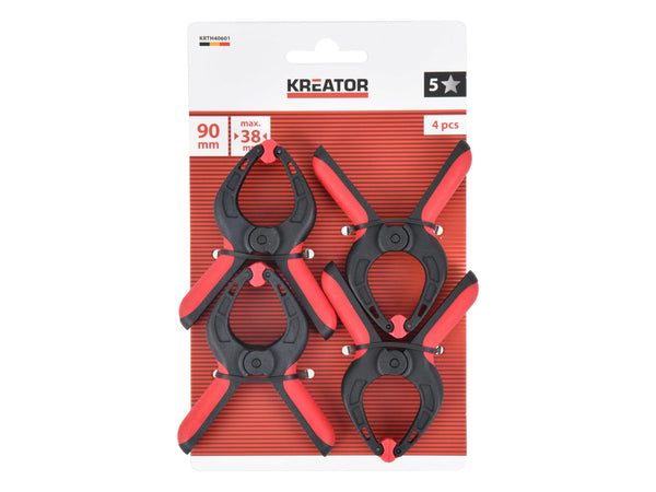 Kreator KRTH40601 veerklem 90mm 4 stuks