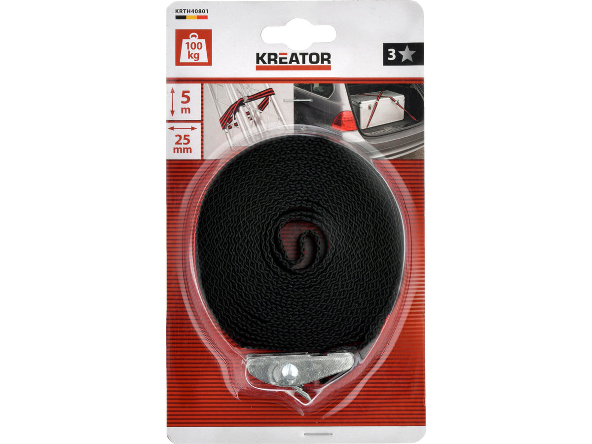 Kreator KRTH40801 spanband met ratel 25mm 5m 100kg