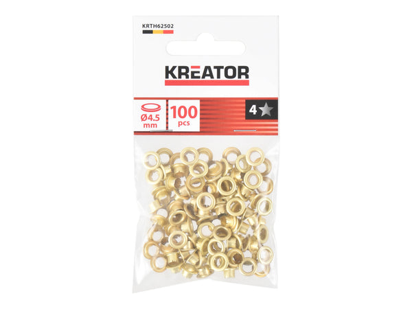 Kreator KRTH62502 œillet 4,5mm laiton 100 pièces