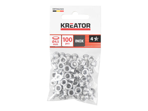 Kreator KRTH62503 oogje 4,5mm aluminium 100 stuks
