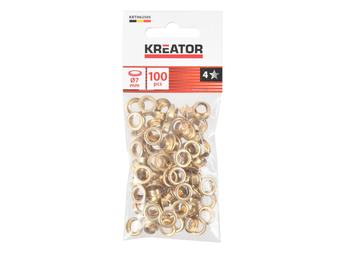 Kreator KRTH62505 oogje 7mm messing 100 stuks