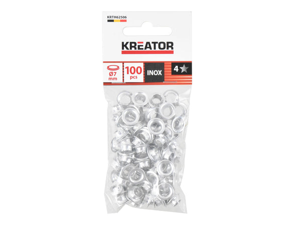 Kreator KRTH62506 oogje 7mm aluminium 100 stuks