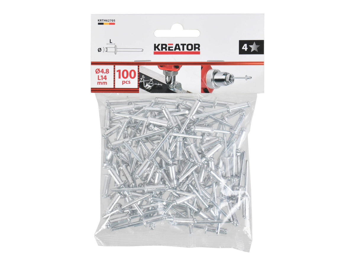 Kreator KRTH62705 klinknagel 4,8x14 mm 100 stuks