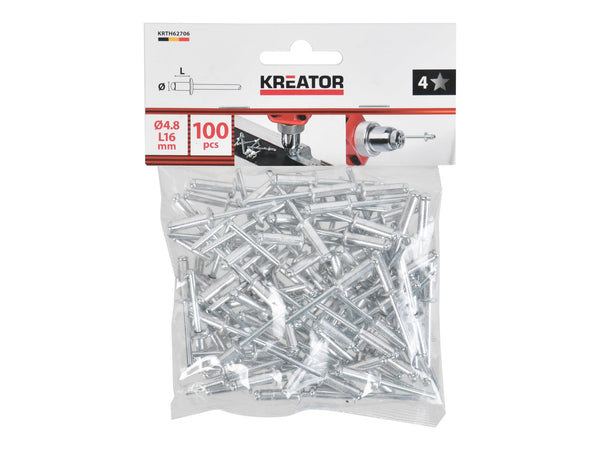 Kreator KRTH62706 rivet 4,8x16 mm 100 pièces