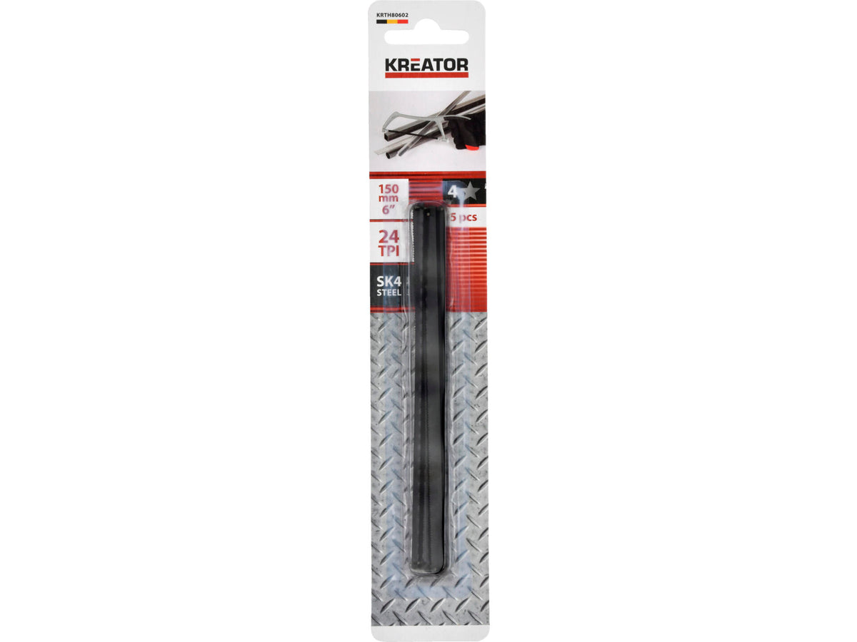 Kreator KRTH80602 zaagblad 15cm 24 TPI metaal 5 stuks