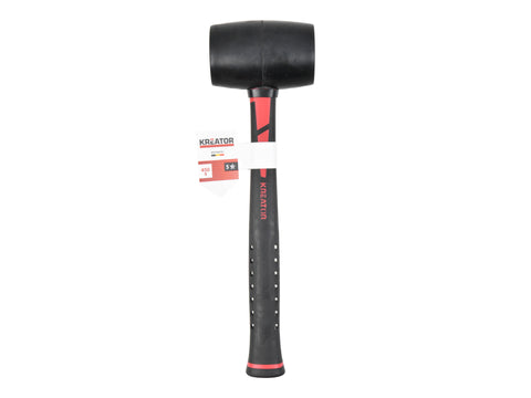 Kreator KRTH90701 rubber hamer 450g glasvezel zwart