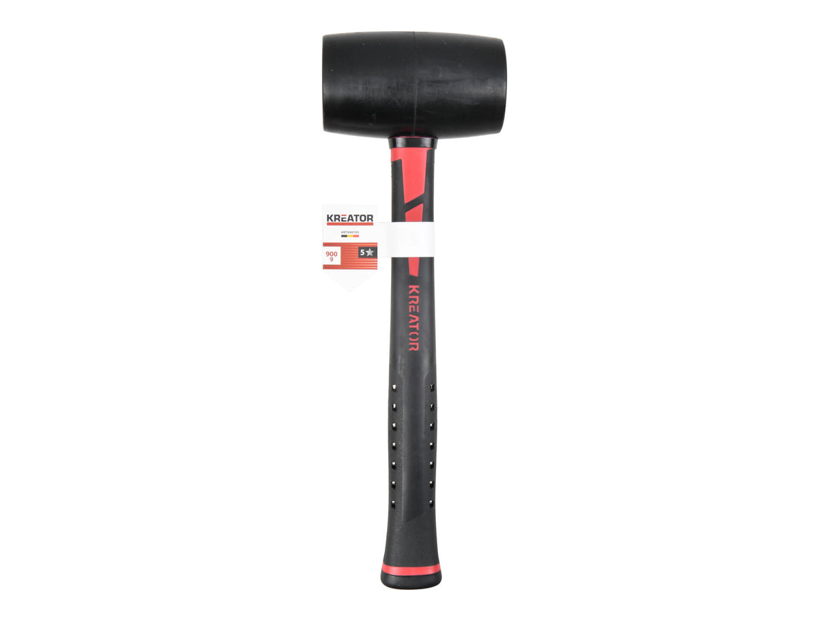 Kreator KRTH90703 rubber hamer 900g glasvezel zwart