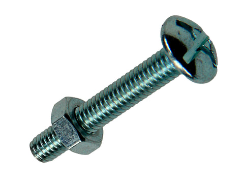 Mack Kachelbout met moer M4 25mm verzinkt 18 stuks