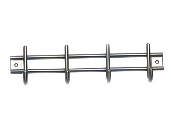 Linea Bertomani Portemanteau 4 crochets 300x80 mm inox