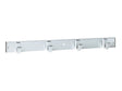 Linea Bertomani Portemanteau 4 crochets 455x40 mm aluminium argent mat