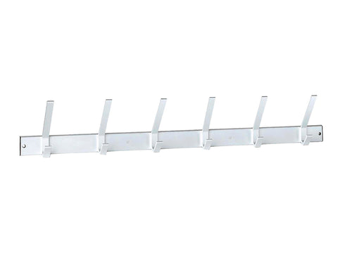 Linea Bertomani Kapstok 6 dubbele haken 700x150 mm aluminium zilver mat