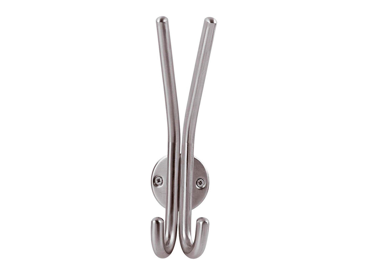 Linea Bertomani Kapstokhaak 2 dubbele haken 40x150 mm inox