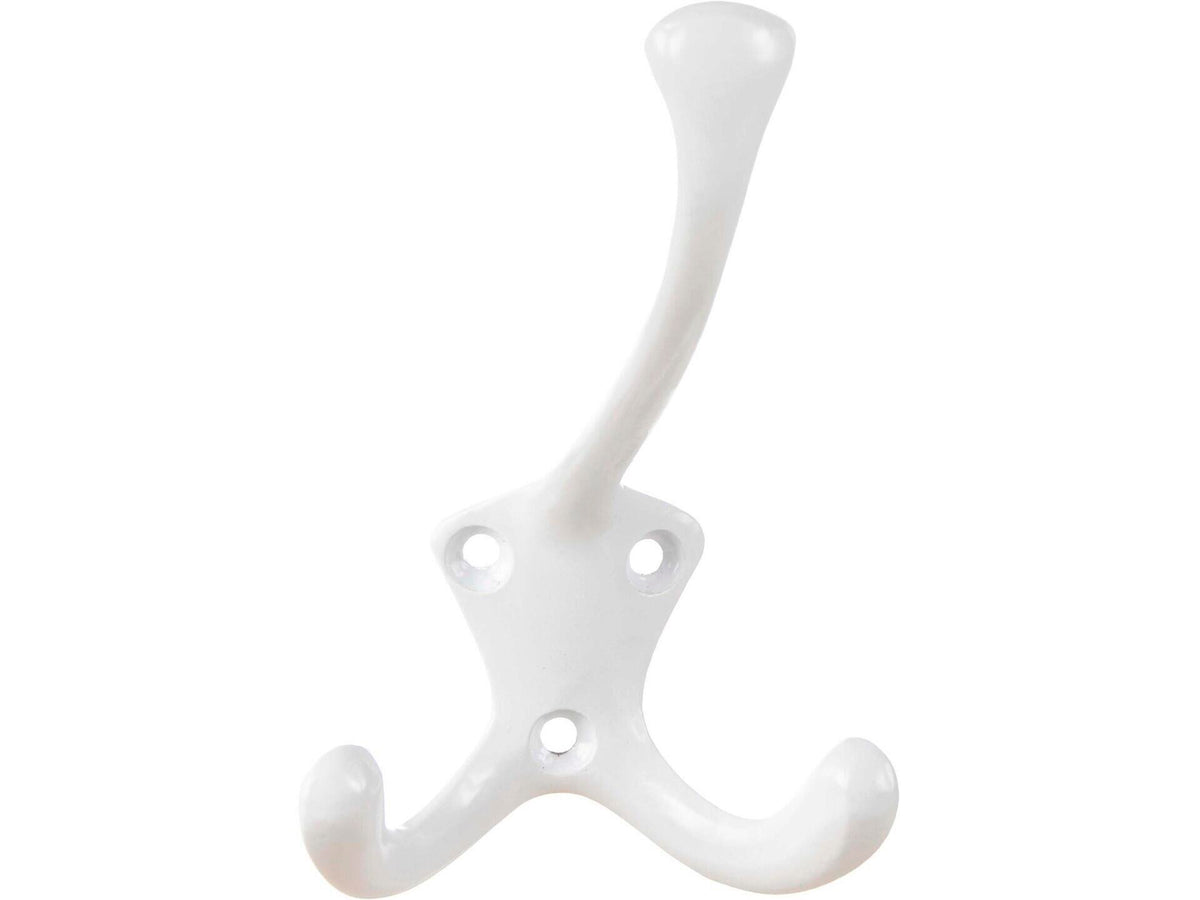 Linea Bertomani Kapstokhaak 3 haken 7cm aluminium gelakt wit