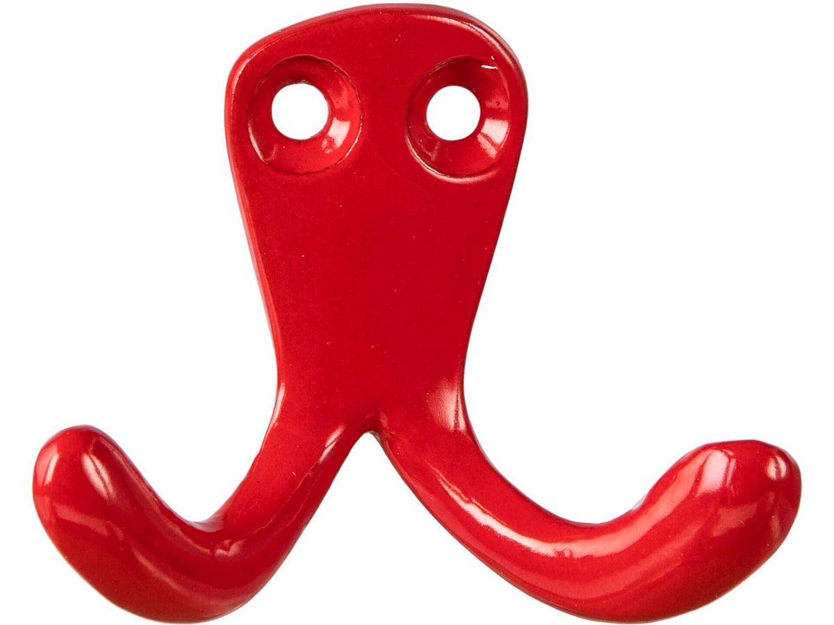 Linea Bertomani Kapstokhaak dubbel aluminium rood