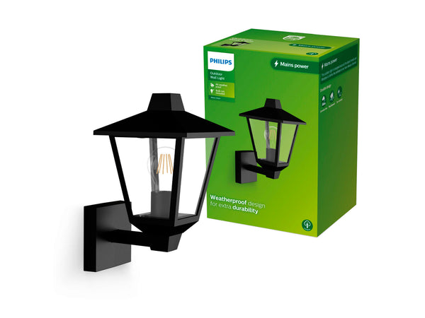 Philips Kinno applique murale E27 25W noir