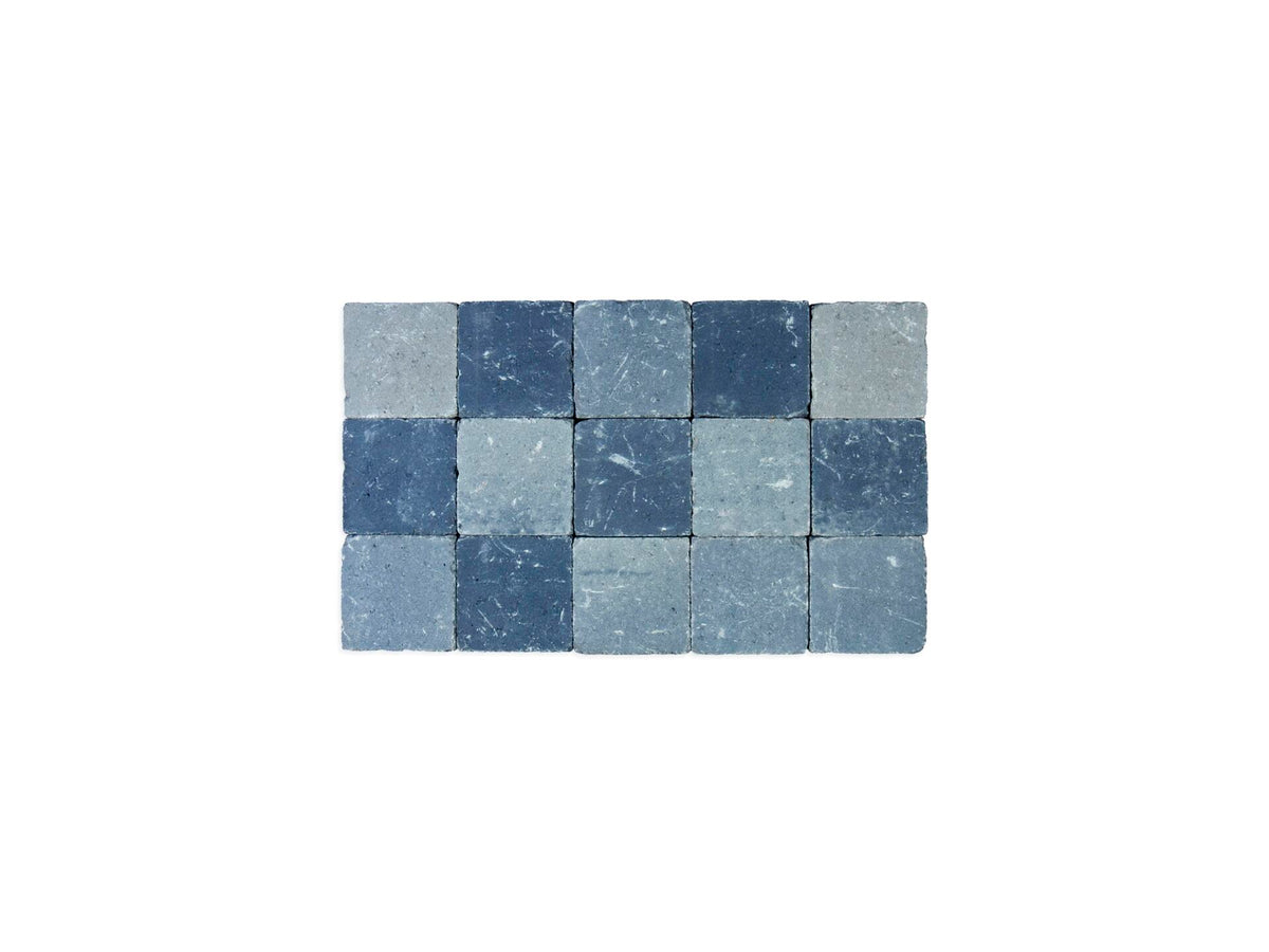 Klinkers getrommeld 15x15x5 cm grijs en zwart