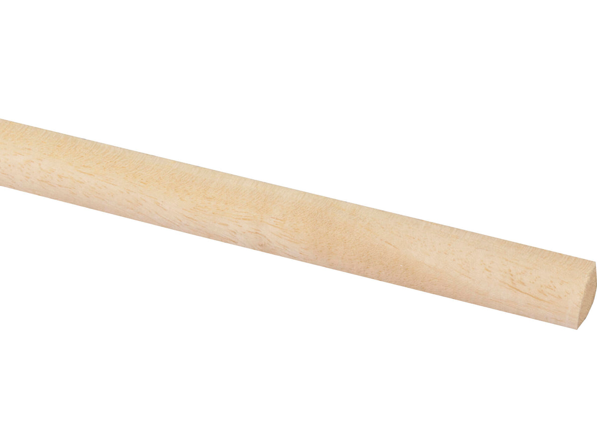 Kwartronde lat 11x11 mm 270cm hardhout