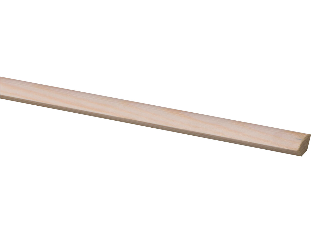 Kwartronde lat 13x13 mm 270cm grenen