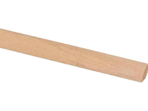 Kwartronde lat 13x13 mm 270cm hardhout