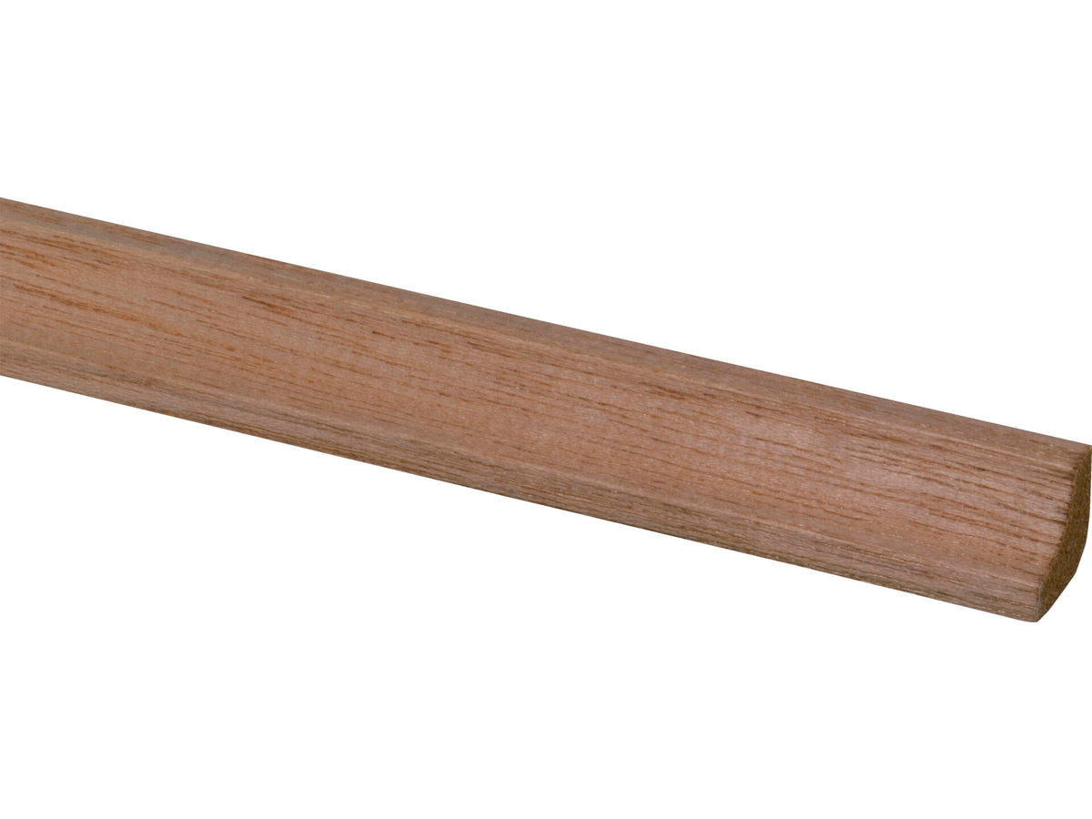 Kwartronde lat 16x16 mm 270cm hardhout rood