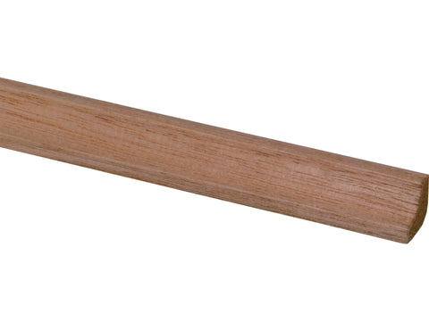 Kwartronde lat 16x16 mm 270cm hardhout rood