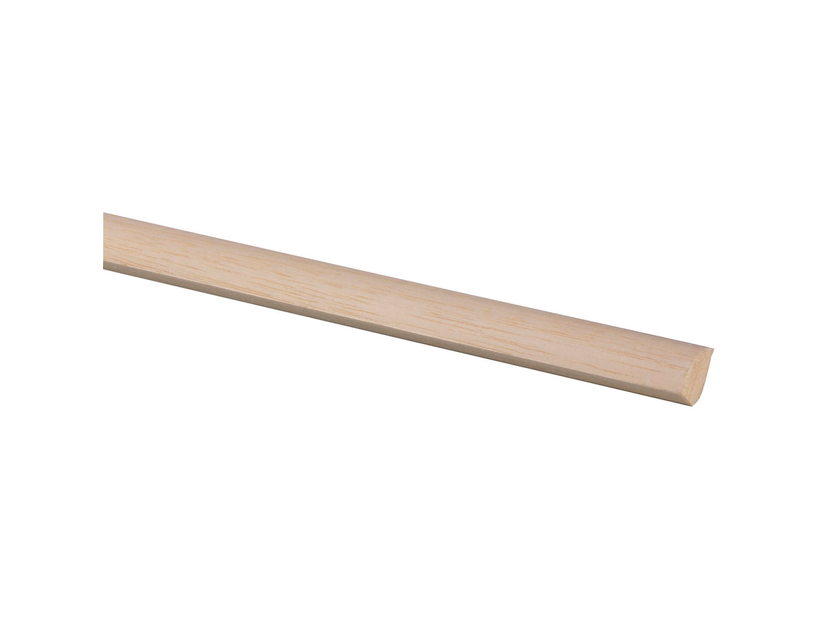Kwartronde lat 16x16 mm 270cm hardhout