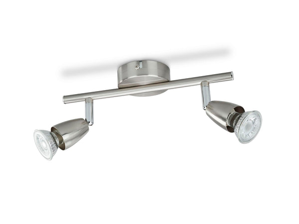 Prolight LED balkspot GU10 2x3W nikkel