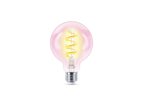 Philips LED bollamp spiraal filament E27 40W dimbaar wit en gekleurd