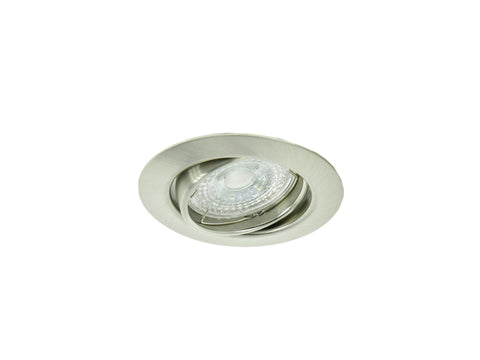 Prolight LED inbouwspot GU10 3W kantelbaar nikkel 3 stuks