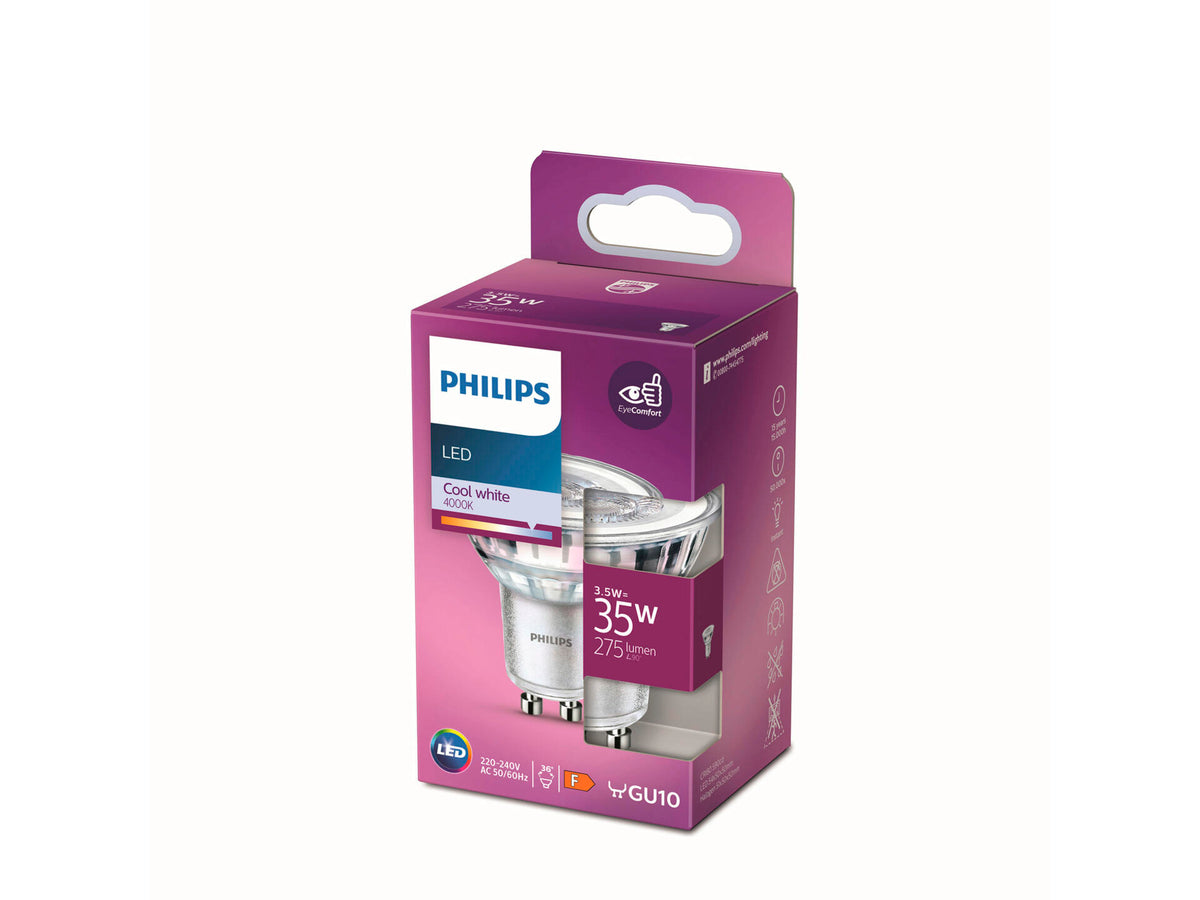 Philips LED spot GU10 3,5W koud wit