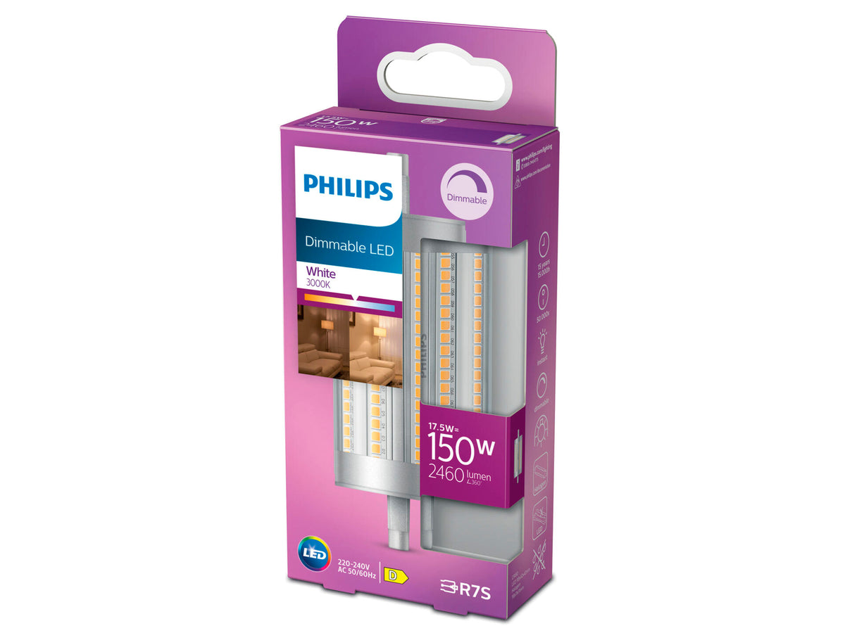Philips LED staaflamp R7S 17,5W dimbaar wit