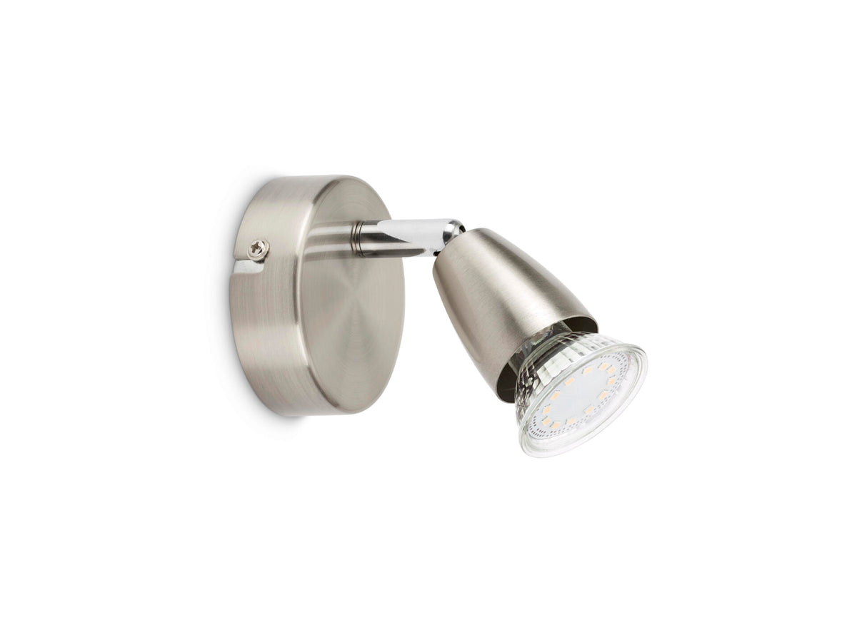 Prolight LED wandspot GU10 3W nikkel