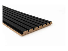 Latt panneau mural avec 7 lattes 277x30 cm 1,66m² 20mm matte black 2 pièces
