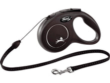 Flamingo Leiband Flexi Classic touw S 5m zwart