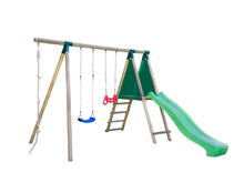 Gardenas Leon portique + toboggan vert et accessoires