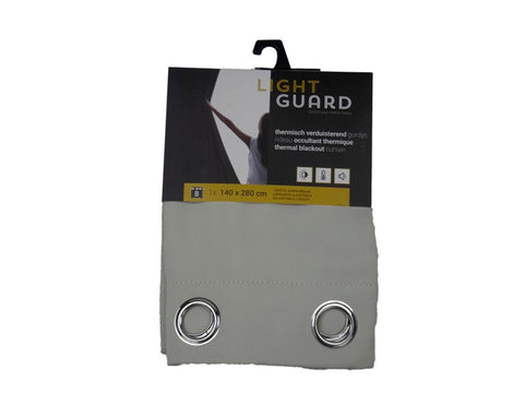 Light Guard Light Guard thermisch gordijn verduisterend 140x280 cm ring cream