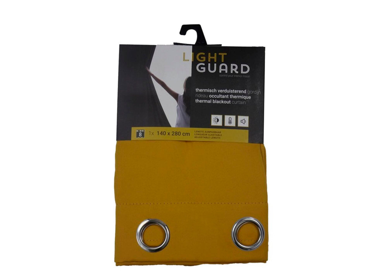 Light Guard Light Guard thermisch gordijn verduisterend 140x280 cm ring honey gold