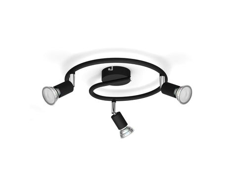 Philips Limbali LED plafondlamp 3x50 W zwart