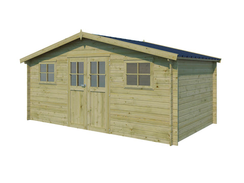 Gardenas Livigno houten tuinhuis 505x295x248 cm blokhut geïmpregneerd anticondensbescherming